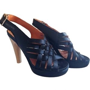 Lanvin | Caged Slingback Pumps | Satin High Heels | Made In Italy | Size 5.5